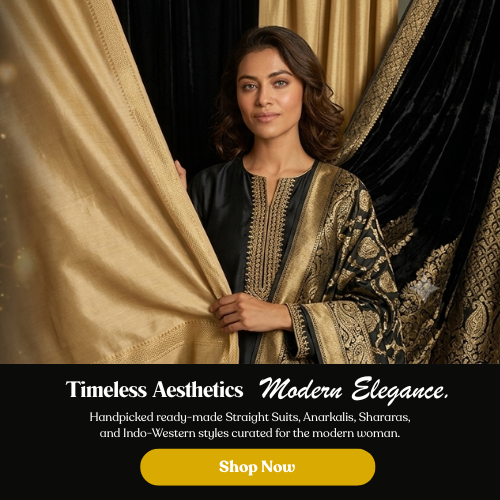 Handpicked ready-made Straight Suits, Anarkalis, Shararas, and Indo-Western styles curated for the modern woman. (4)